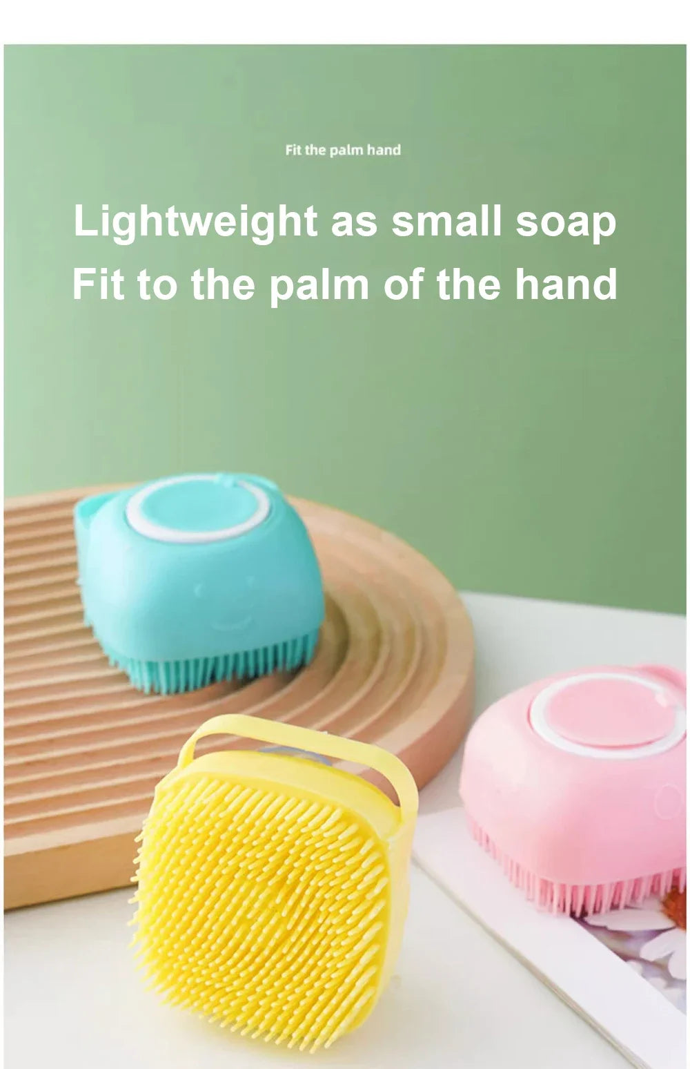 Silicone Pet Bath Massage Brush – Soft, Safe Grooming Tool for Dogs & Cats